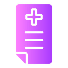 Obraz premium medical prescription gradient icon