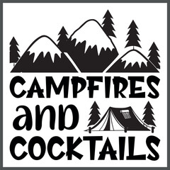 Camping T-Shirt Design, SVG Design, Typography Design, Illustration With Vector.