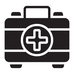 medical kit glyph icon