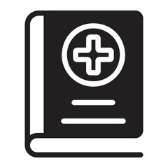 medical book glyph icon