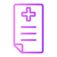 Fototapeta premium medical prescription gradient icon