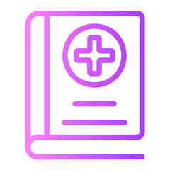 medical book gradient icon