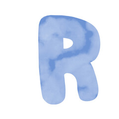 Blue letter art font