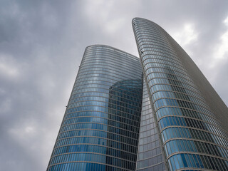 Fototapeta na wymiar Beautiful view of the skyscrapers of Abu Dhabi