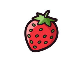 strawberry on white background