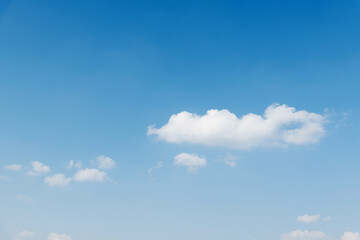 Beautiful blue sky with white clouds