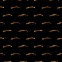 Vector seamless pattern with woman gold eyebrow