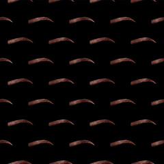Vector seamless pattern with woman rose gold 
eyebrow