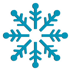 Dual purpose vector illustration: Snowflake and floral ferns in teal