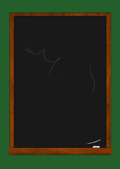 intage School Chalkboard: Vector Illustration of a Classic Classroom Blackboard