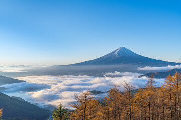 朝の富士山