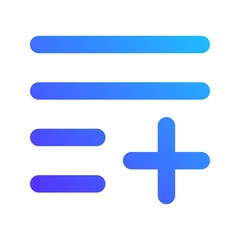 Obraz premium playlist gradient icon