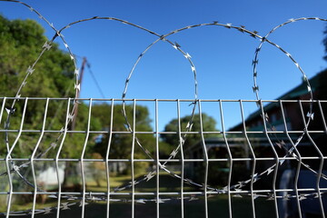 Stacheldraht, Zaun, Schutz, Gefahr, Sicherheit, Afrika