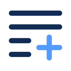 Obraz premium playlist outline color icon