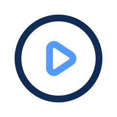 play outline color icon