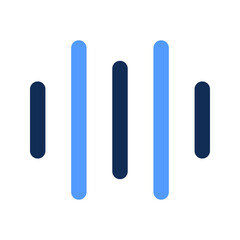 sound waves outline color icon