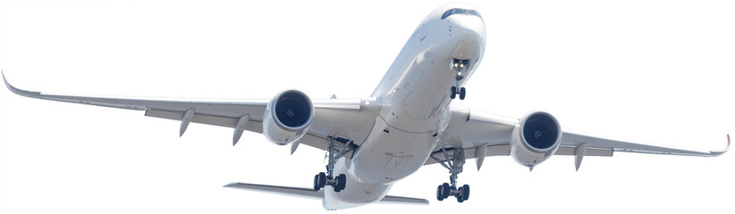 着陸態勢に入った飛行機