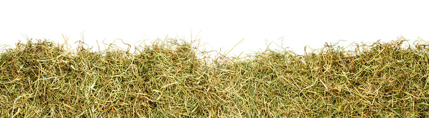 a bunch of hay as banner, isolated on transparent background PNG file - obrazy, fototapety, plakaty