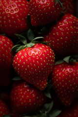 gros plan de fraises magnum