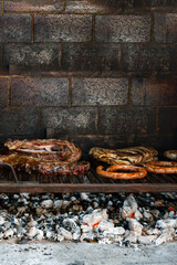 Barbecue grill with different meats. Argentine grill