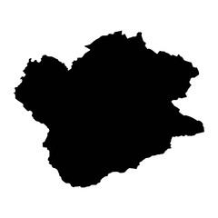 South Banat district map, administrative district of Serbia. Vector illustration.