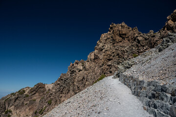 Stone Wall Along Trail Up Lassen Peak