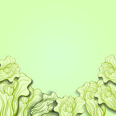 mustard greens abstract background vector illustration