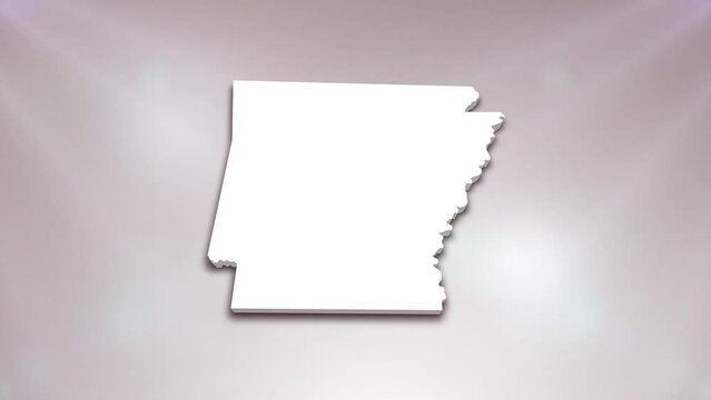 Arkansas State (USA) Map Intro Suitable for Patriotic Programs, Corporate Intros, Tourism, Presentations