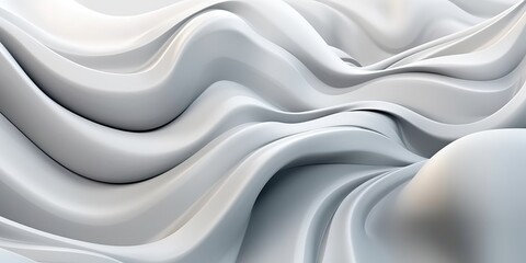Obraz premium Abstract white swirling background, generative ai