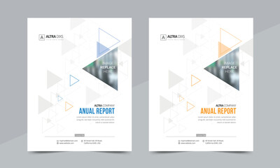 Cover design for annual report and business catalog, magazine, flyer or booklet. Brochure template layout. A4 cover vector EPS-10