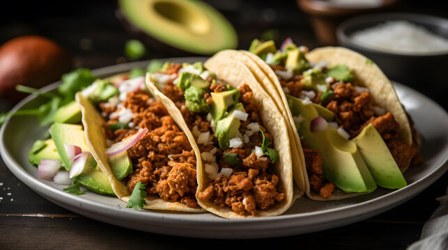 mexican food taco dish generative ai