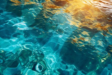 Fototapeta na wymiar Fresh Tropical Water Paradise Background Generative AI 