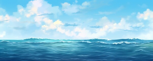 Obraz premium Fresh Tropical Water Paradise Background Generative AI 