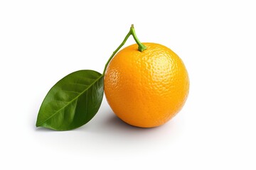 Fototapeta na wymiar fresh orange with leaf, Generative AI