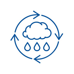 Rainwater harvesting icon. Drought tolerant logo idea.