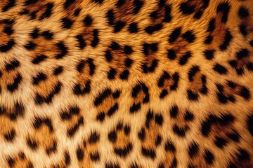 Leopard Fur Skin Background Texture Generative AI 