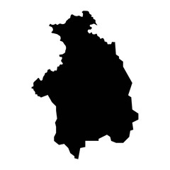 Mitrovica district map, districts of Kosovo. Vector illustration.