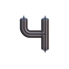 Tech or Futuristic 3D Alphabet or PNG Letters