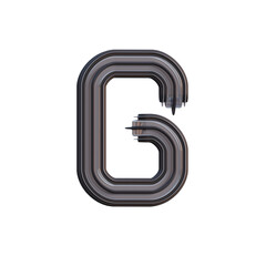 Tech or Futuristic 3D Alphabet or PNG Letters