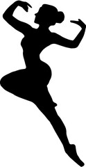 silhouette dance women vector 