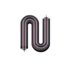 Tech or Futuristic 3D Alphabet or PNG Letters