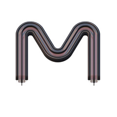 Tech or Futuristic 3D Alphabet or PNG Letters