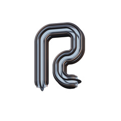 Tech or Futuristic 3D Alphabet or PNG Letters