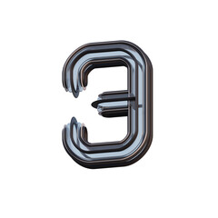 Tech or Futuristic 3D Alphabet or PNG Letters