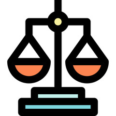 scale black outline filled color icon