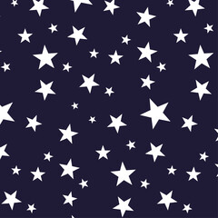 Stars Pattern Seamless Background - obrazy, fototapety, plakaty