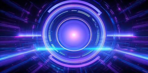 technology background with futuristic lines, and colored lights, in the style of light indigo, Abstract sci-fi background material