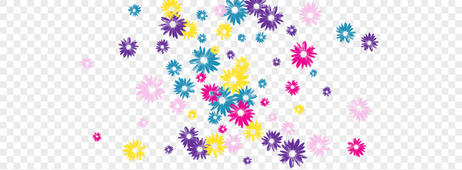 Pink Leaf Background Transparent Vector. Petal Simple Tile. Colorful Floral Amazing. Fabric Card. Wallpaper Purple Flowers.