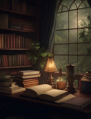 section_of_a_library_with_old_books