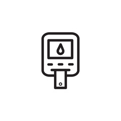 Blood Checker Test Outline Icon